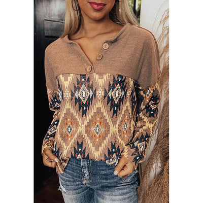 Ethnic Style Long Sleeve T-shirt