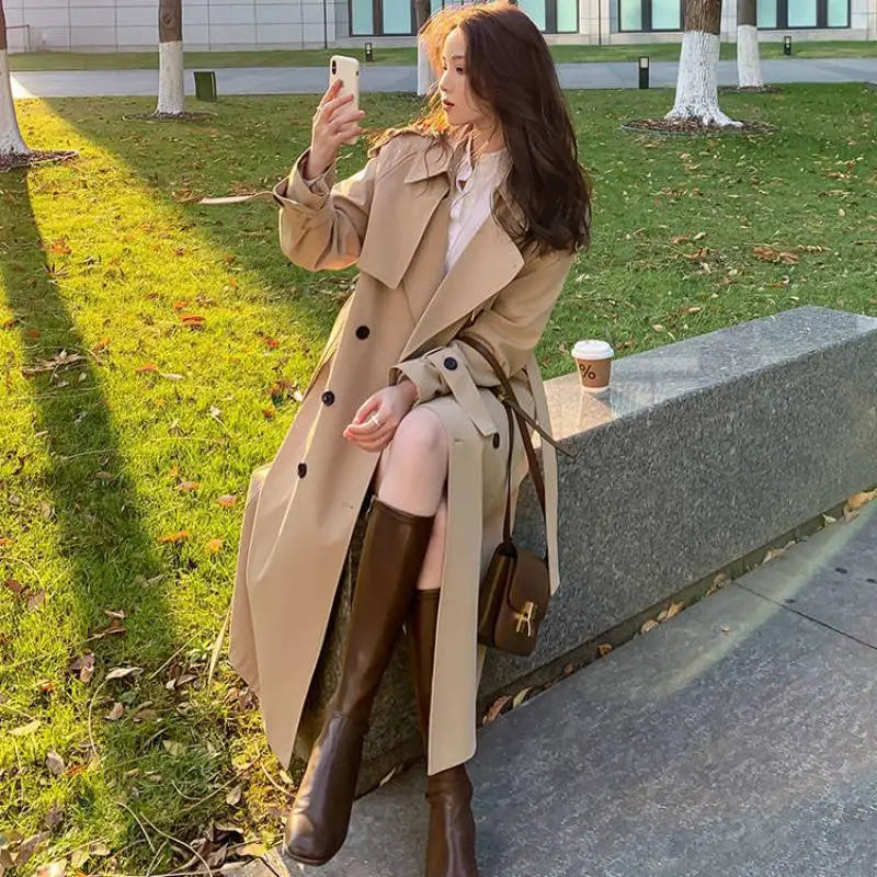 Women's Knee-Length Fashion Coat