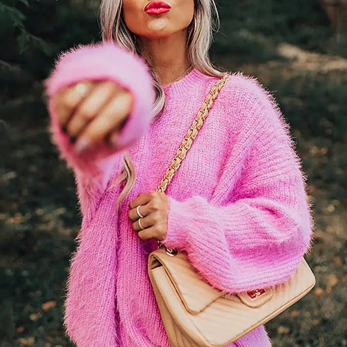 Woman Knitting Sweater