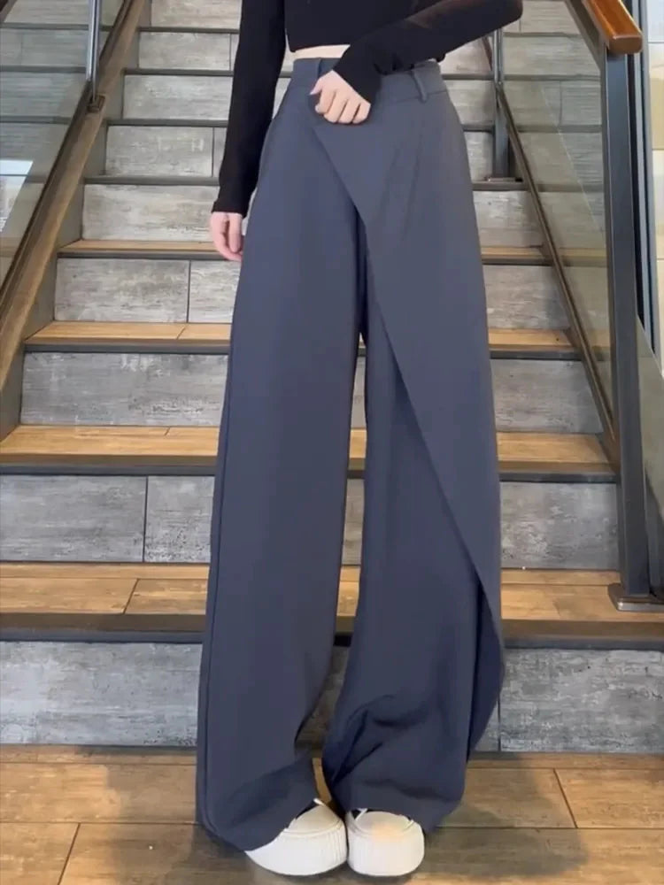 Irregular Wide-Leg Pants