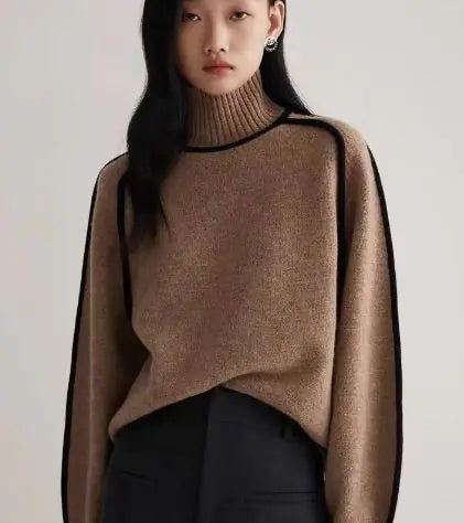 Winter Half Turtleneck Pullover Knitted Sweater