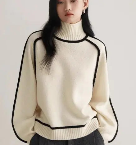 Winter Half Turtleneck Pullover Knitted Sweater